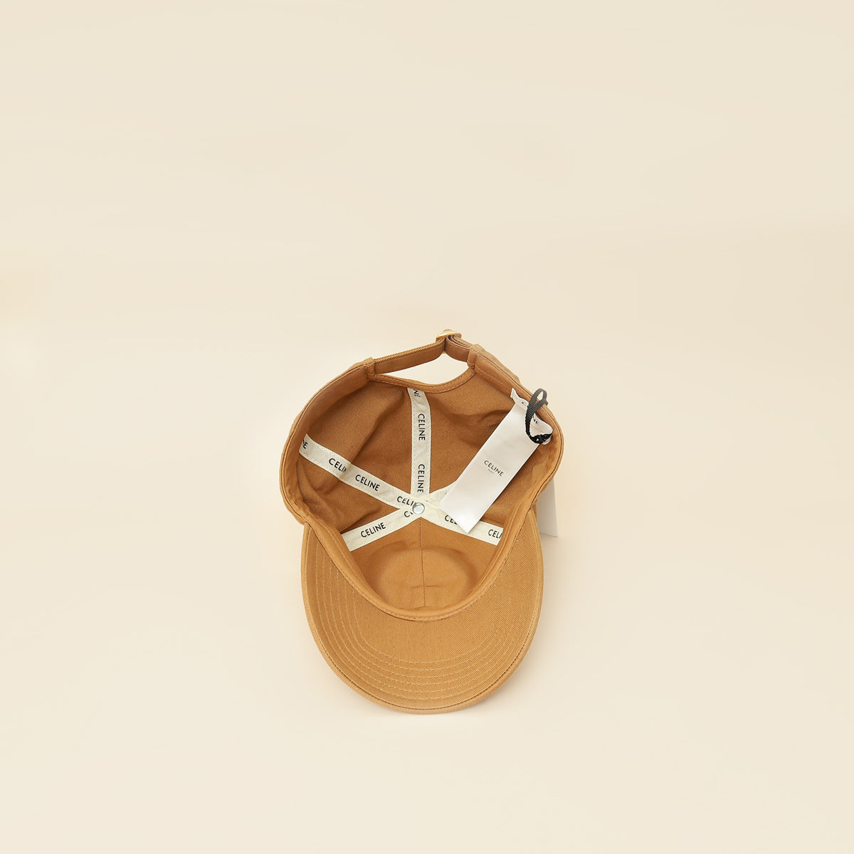 Celine Brown Tan Triomphe Baseball Cap Small Hat-Celine-THE CLOSET