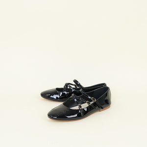 Celine Black Criss-Cross Babies Ballerina Flats 38.5