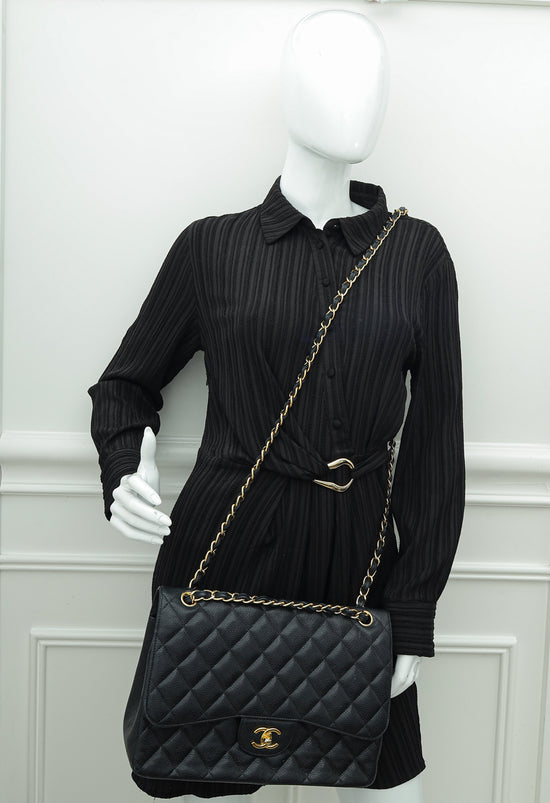 Chanel Black Classic Double Jumbo Flap Bag