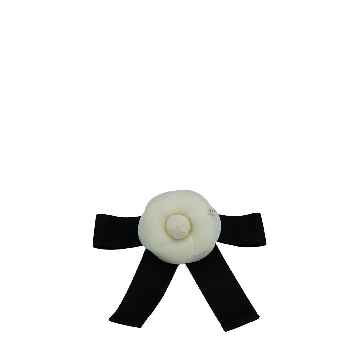 Chanel Bicolor CC Camellia Flower Bow Hair Clip-Chanel-THE CLOSET