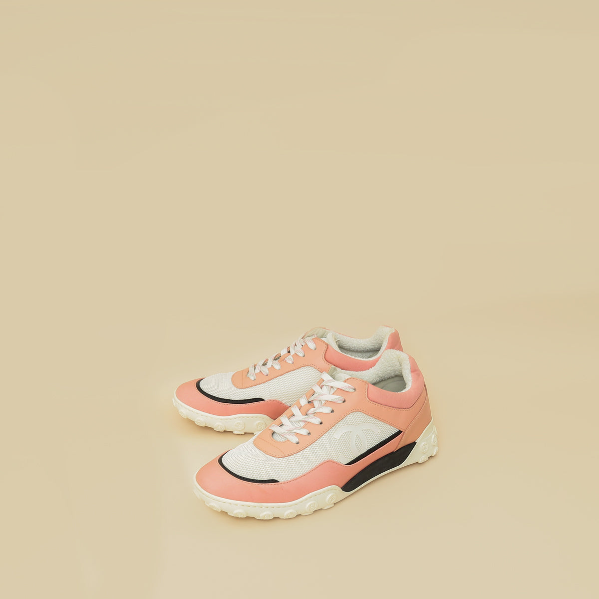 Chanel Bicolor Logo Mesh Sneakers 38.5-Chanel-THE CLOSET