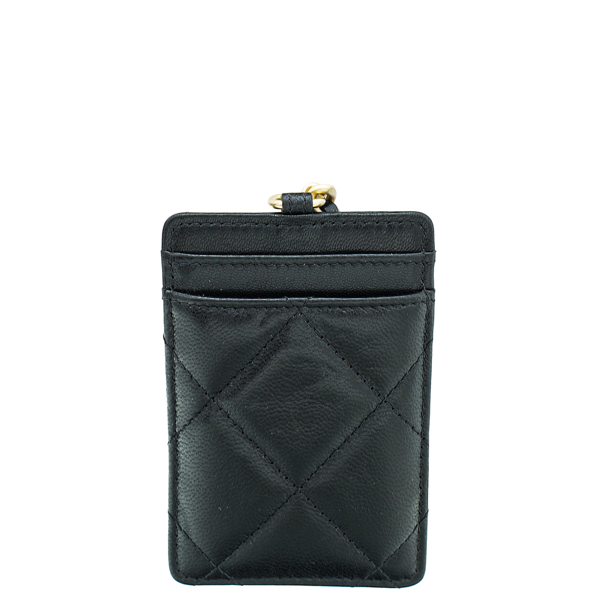 Chanel Black Chanel 19 Card Holder on Chain-Chanel-THE CLOSET