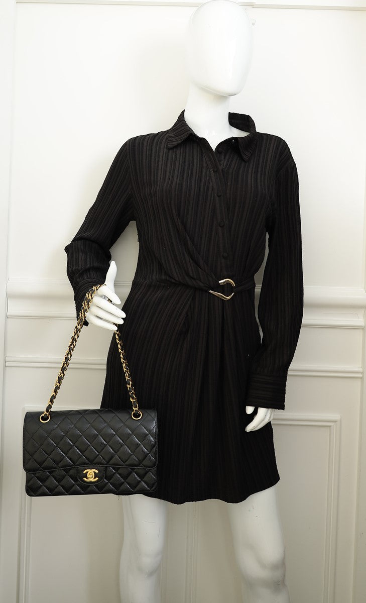 Chanel Black CC Classic 11.12 Double Flap Medium Bag