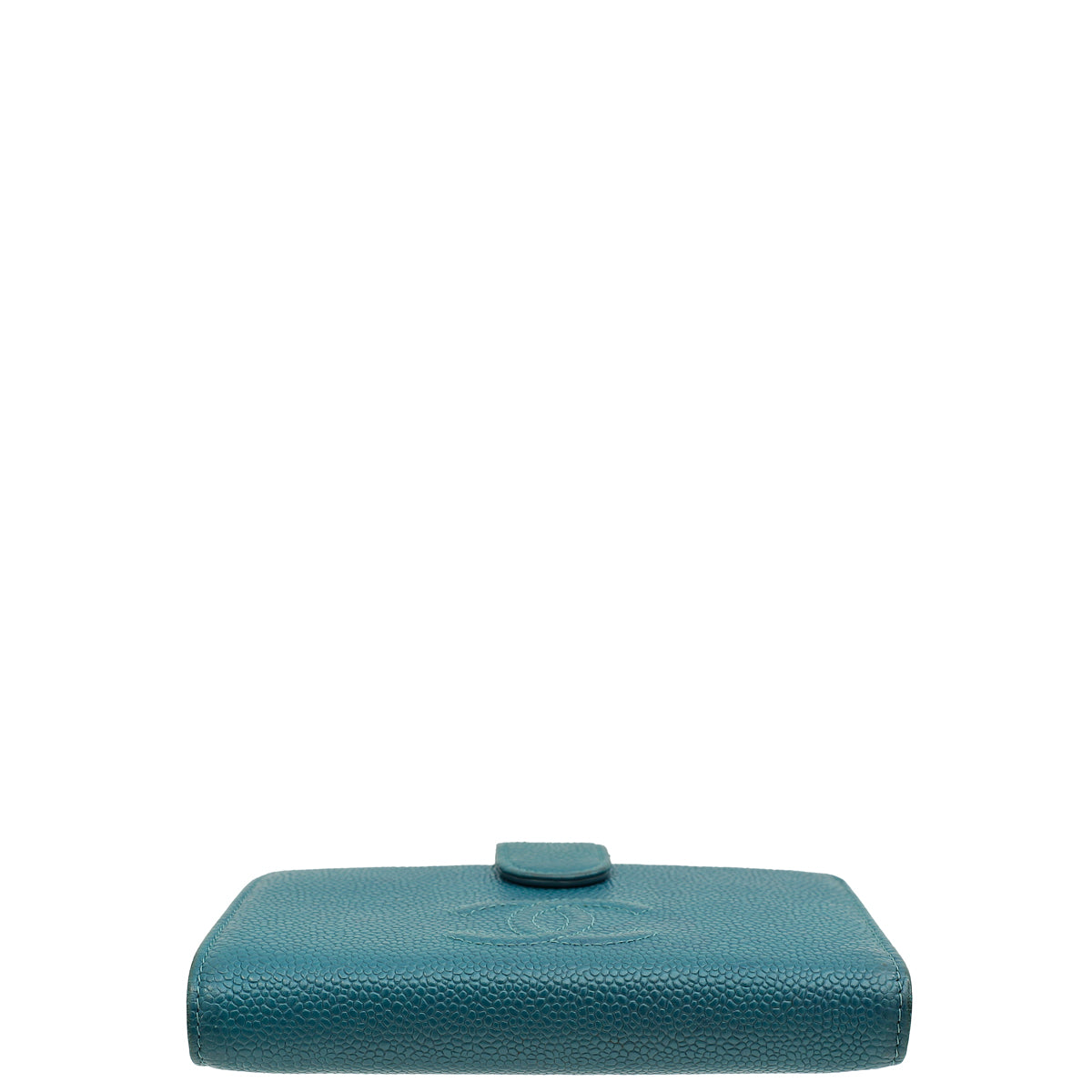 Chanel Teal CC Timeless French Wallet