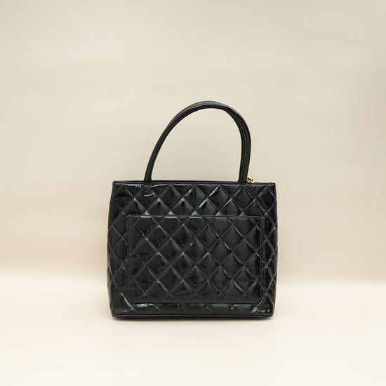 Chanel Black CC Vintage Cambon Tote Bag