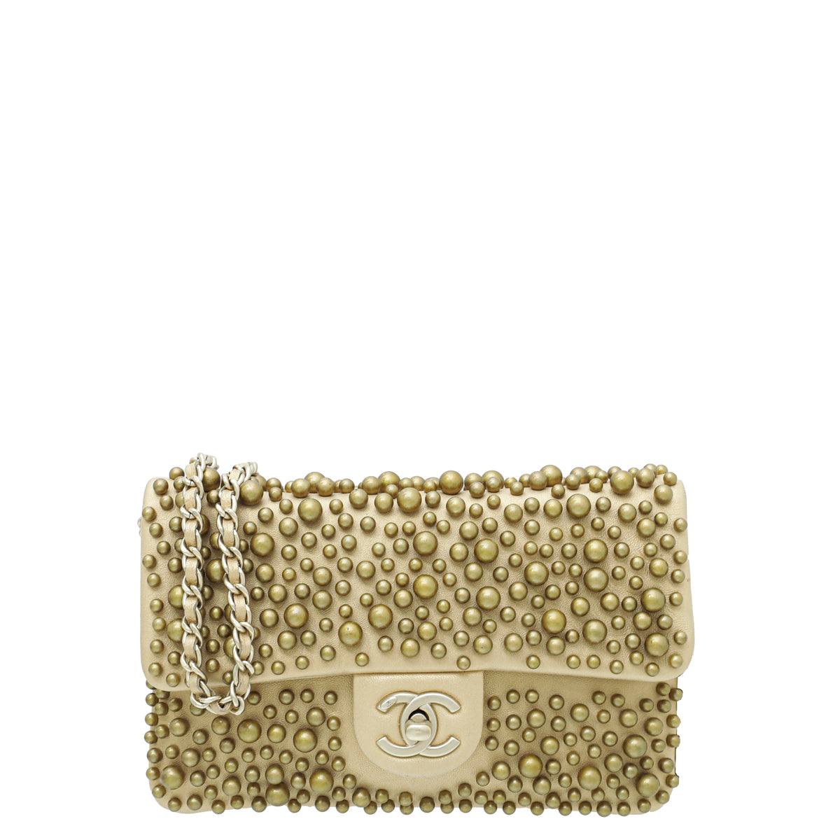Chanel Metallic Gold Paris-Dubai Pearly Flap Wallet on Chain-Chanel-THE CLOSET