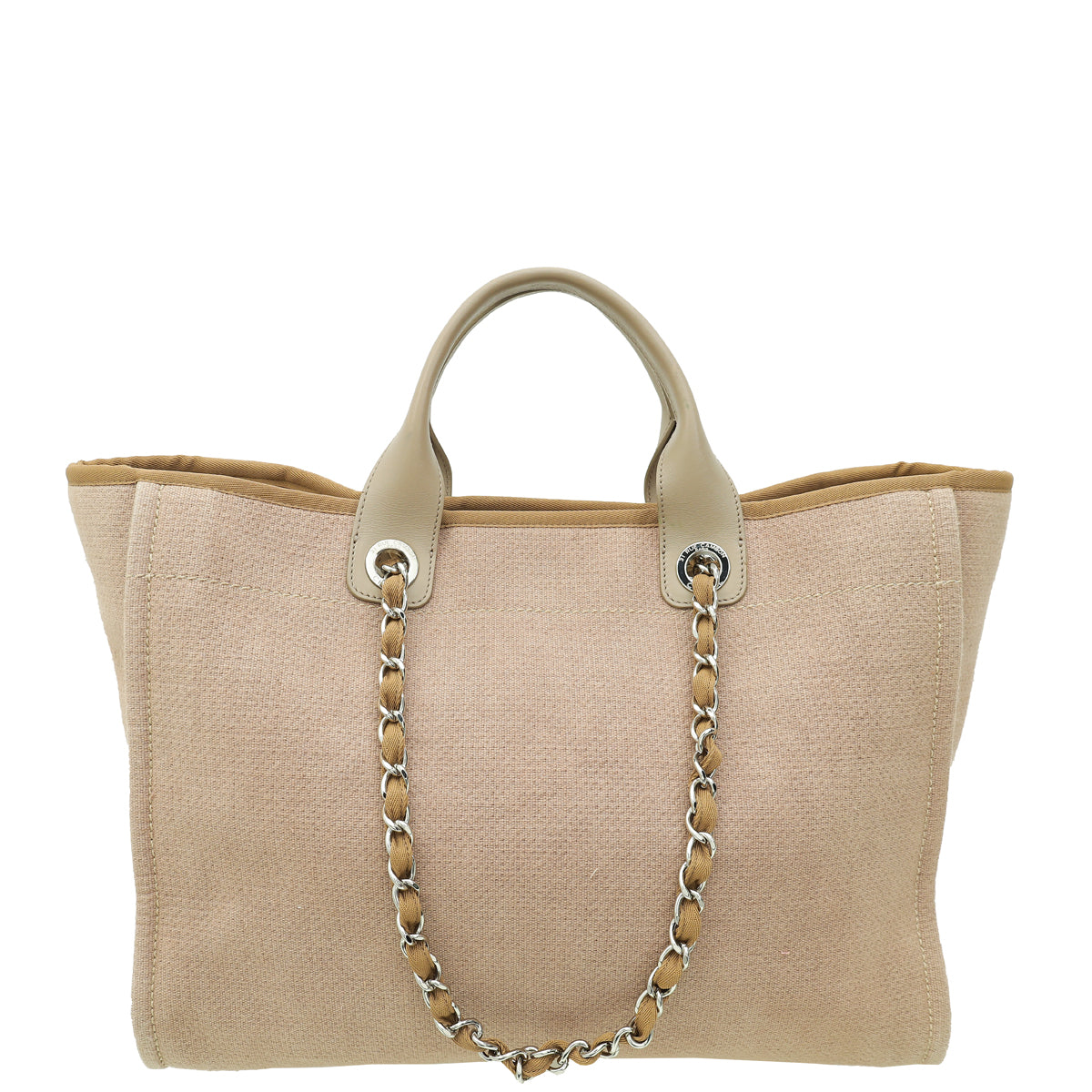 Chanel Beige CC Deauville Medium Mixed Fabric Tote Bag-Chanel-THE CLOSET