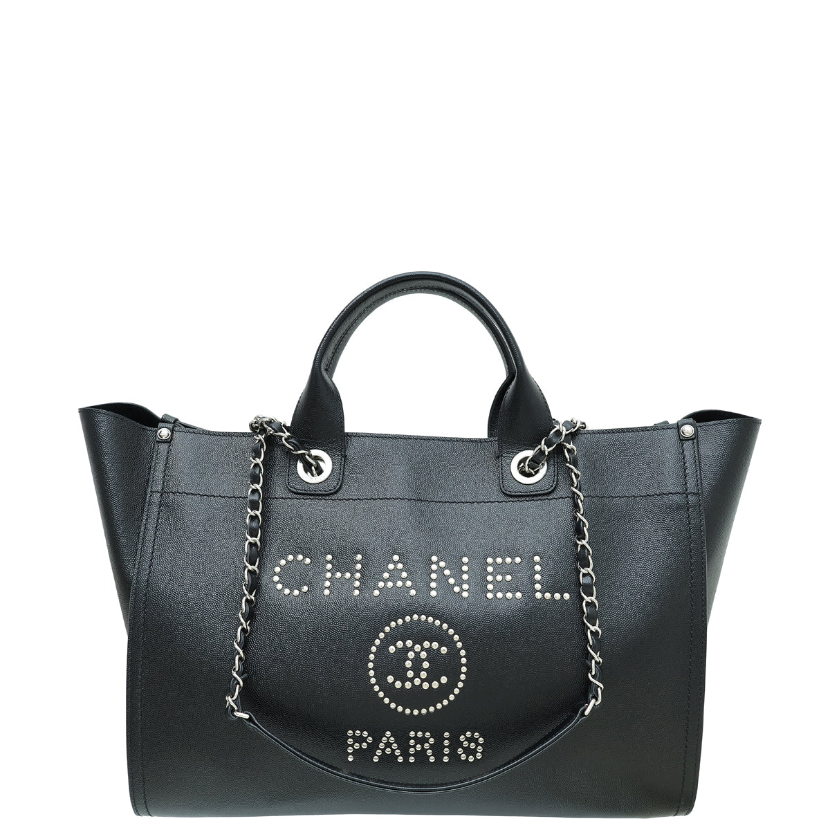 Chanel Black CC Deauville Studded Medium Bag-Chanel-THE CLOSET
