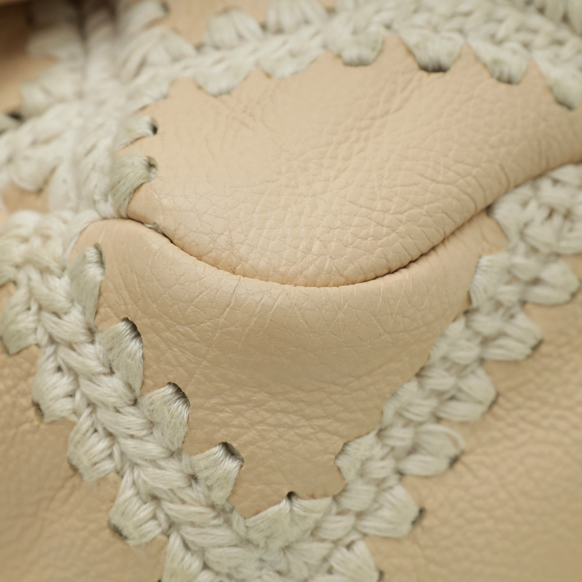 Chanel Beige CC Crochet Chanel 19 Flap Bag