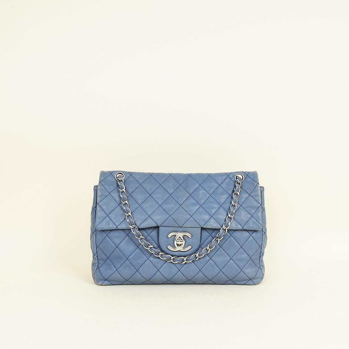Chanel Blue Classic Jumbo XL Flap Maxi Bag