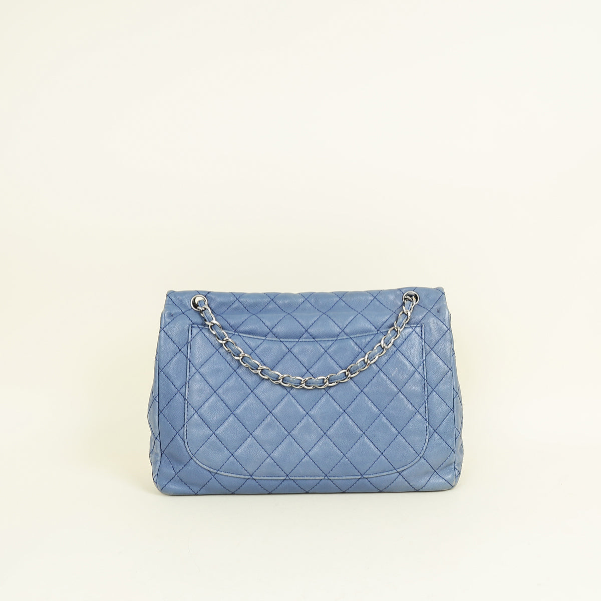Chanel Blue Classic Jumbo XL Flap Maxi Bag
