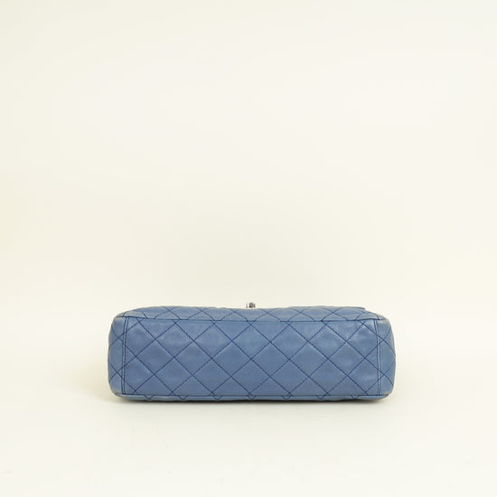 Chanel Blue Classic Jumbo XL Flap Maxi Bag