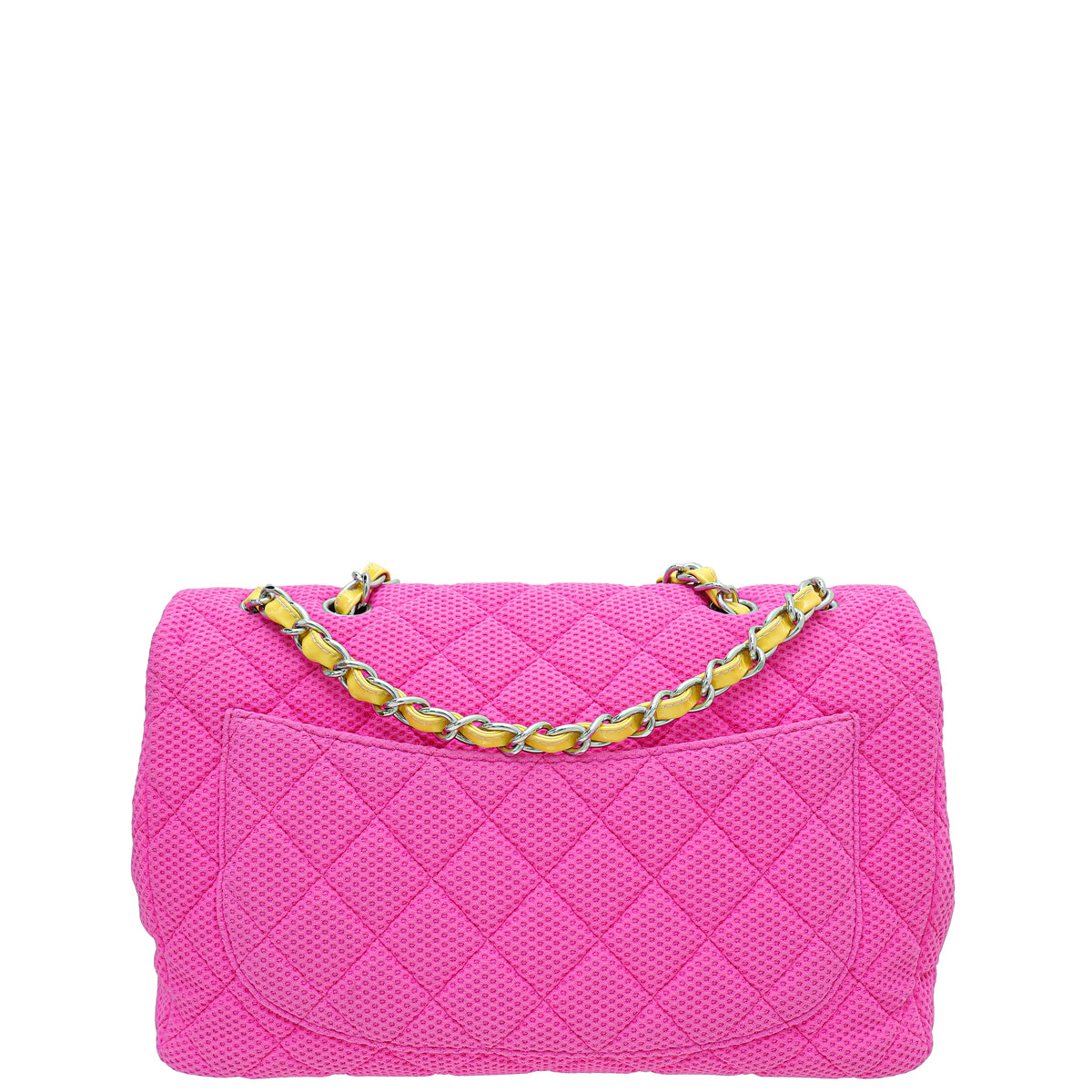 Chanel Bicolor CC Classic Perforated Jersey Single Jumbo Flap Bag-Chanel-THE CLOSET