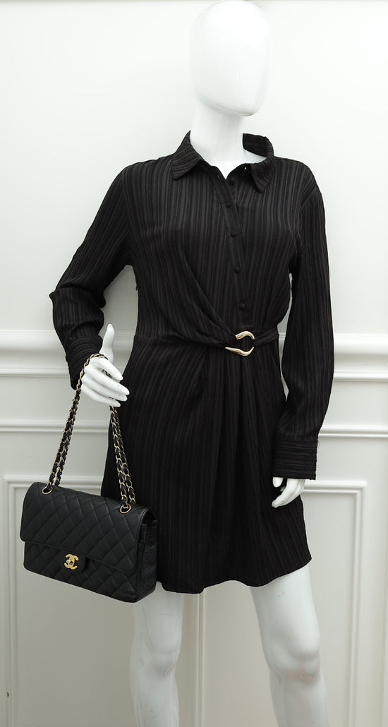 Load image into Gallery viewer, Chanel Black Classic Double Flap Medium Bag
