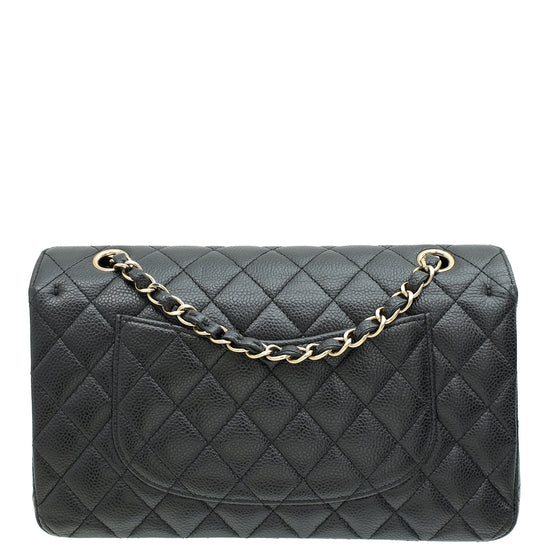 Chanel Black Classic Double Flap Medium Bag