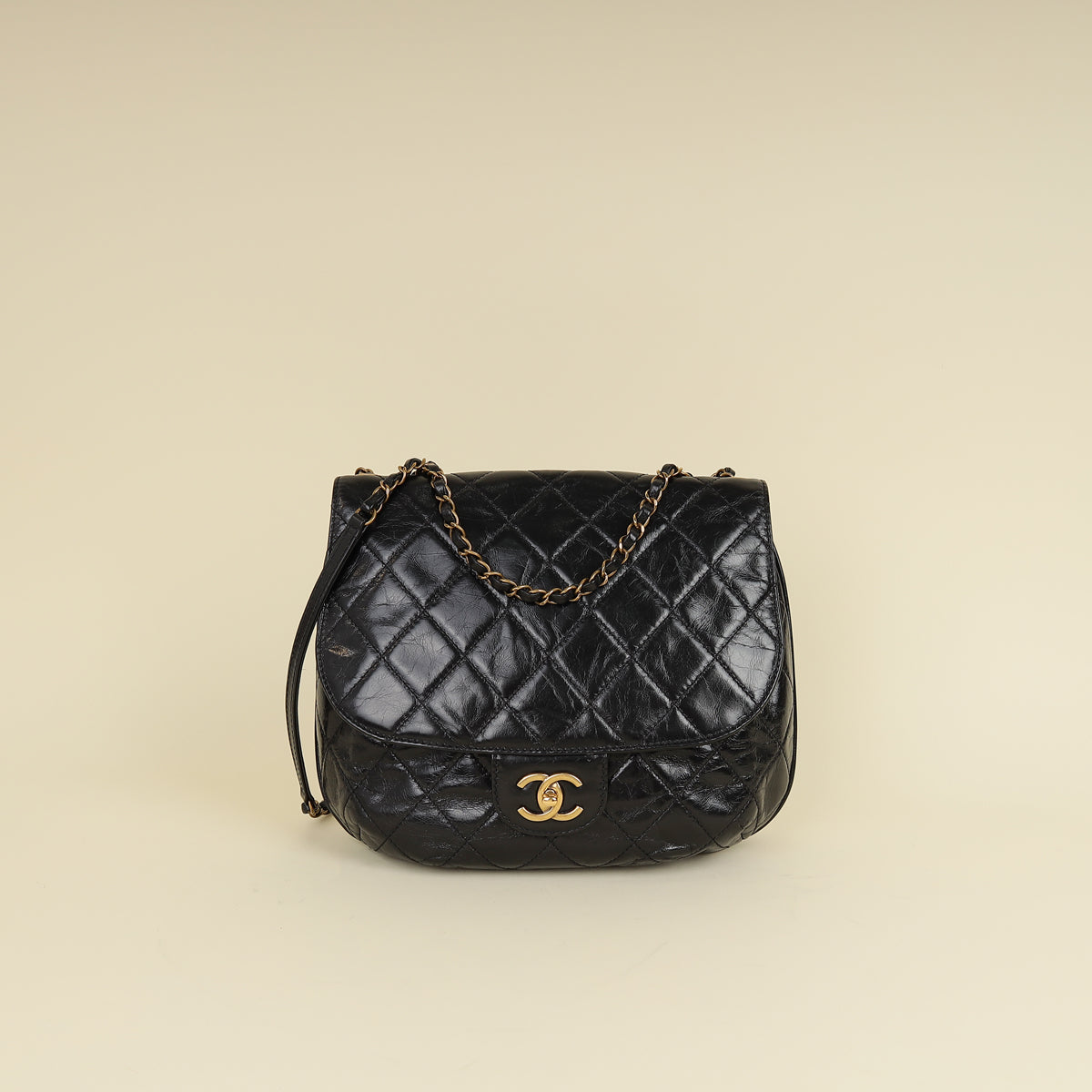 Chanel Black CC Bubble Large Messenger Flap Bag-Chanel-THE CLOSET