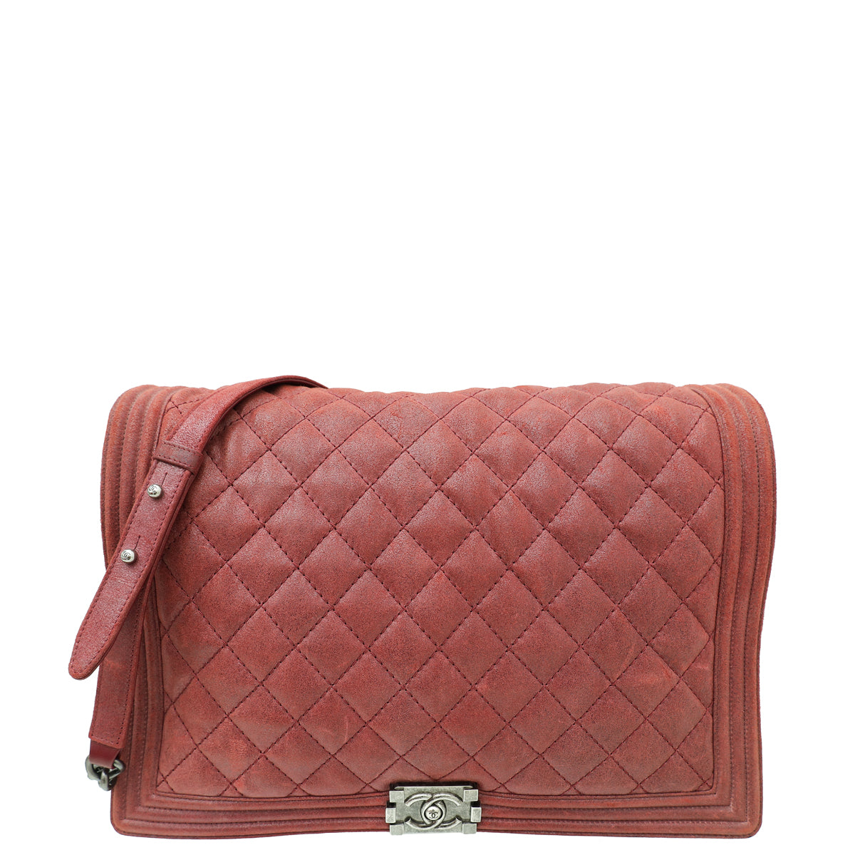 Chanel Burgundy Le Boy Nubuck XL Flap Bag-Chanel-THE CLOSET