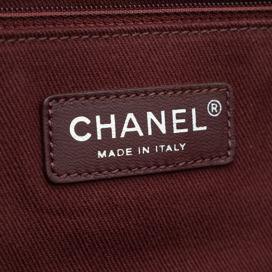 Chanel Burgundy Le Boy Nubuck XL Flap Bag