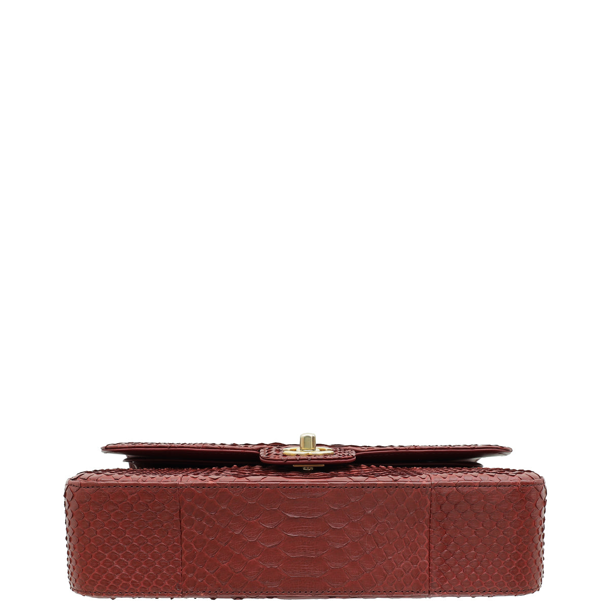 Python Burgundy Chanel Burgundy Python CC Classic Double Flap Medium Bag – THE CLOSET