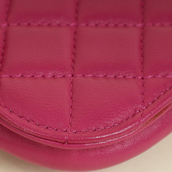 Chanel Fuchsia Mini Waist & Coin Purse Bag
