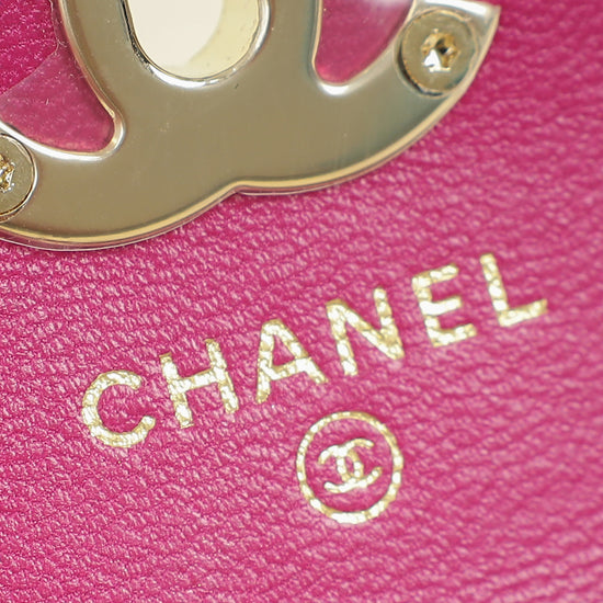 Chanel Fuchsia Mini Waist & Coin Purse Bag