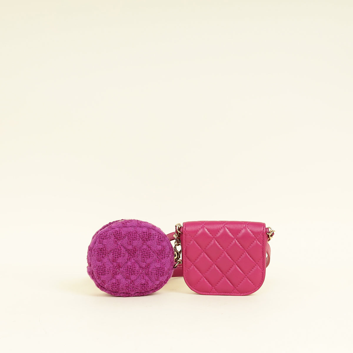 Chanel Fuchsia Mini Waist & Coin Purse Bag