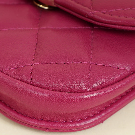 Chanel Fuchsia Mini Waist & Coin Purse Bag
