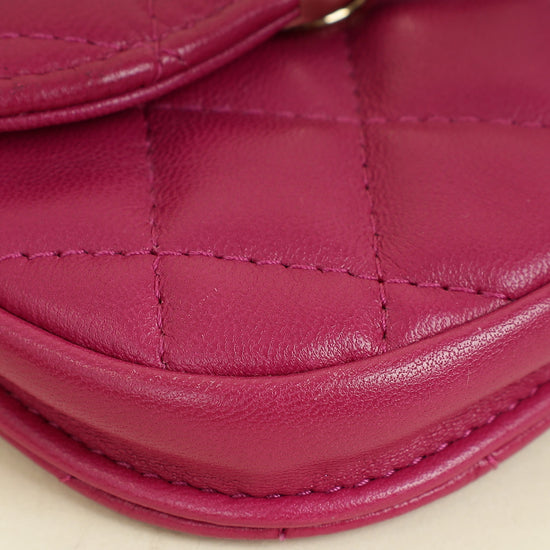 Chanel Fuchsia Mini Waist & Coin Purse Bag