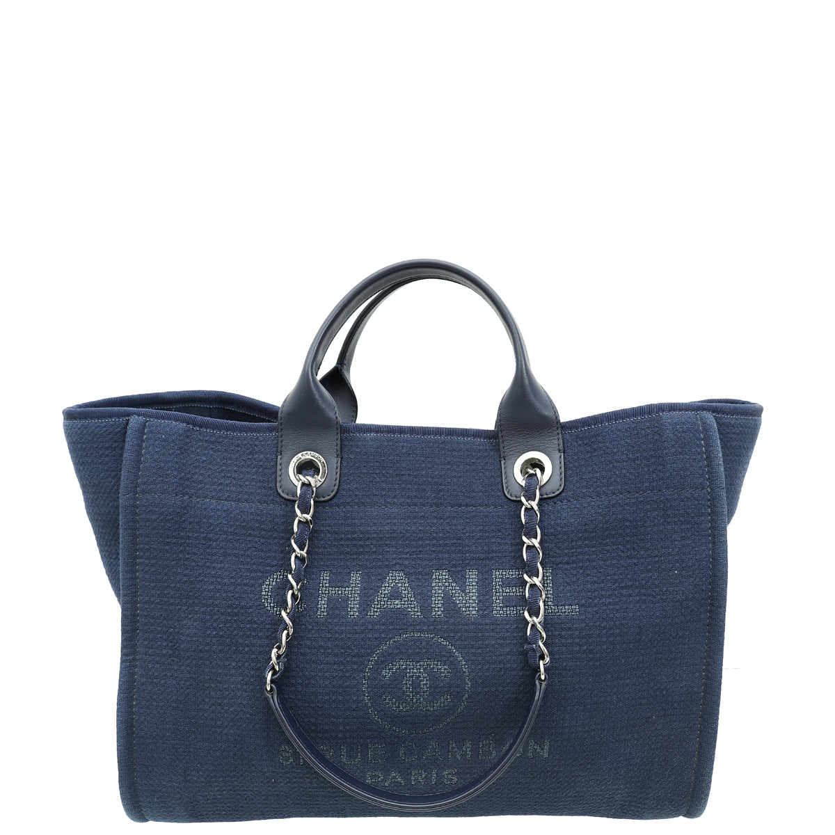 Chanel Navy Deauville Tote Medium Bag-Chanel-THE CLOSET