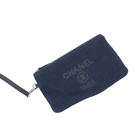 Chanel Navy Deauville Tote Medium Bag