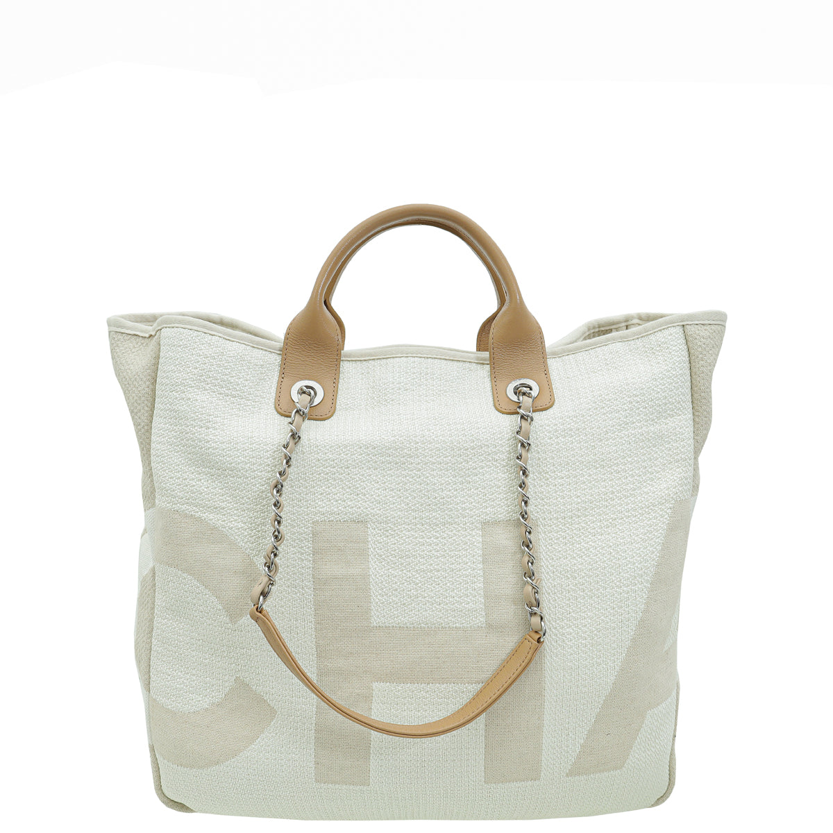 Chanel Bicolor Logo Mixed Fibers Deauville Tote Bag-Chanel-THE CLOSET