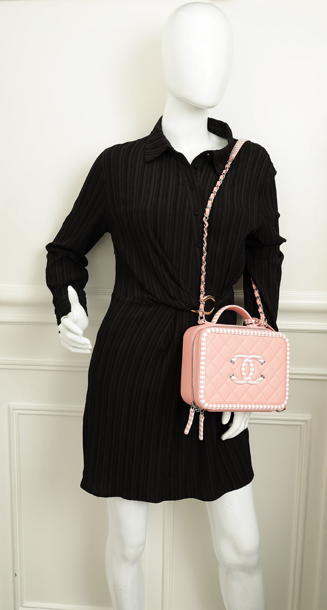 Chanel Bicolor CC Filigree Medium Vanity Case-Chanel-THE CLOSET