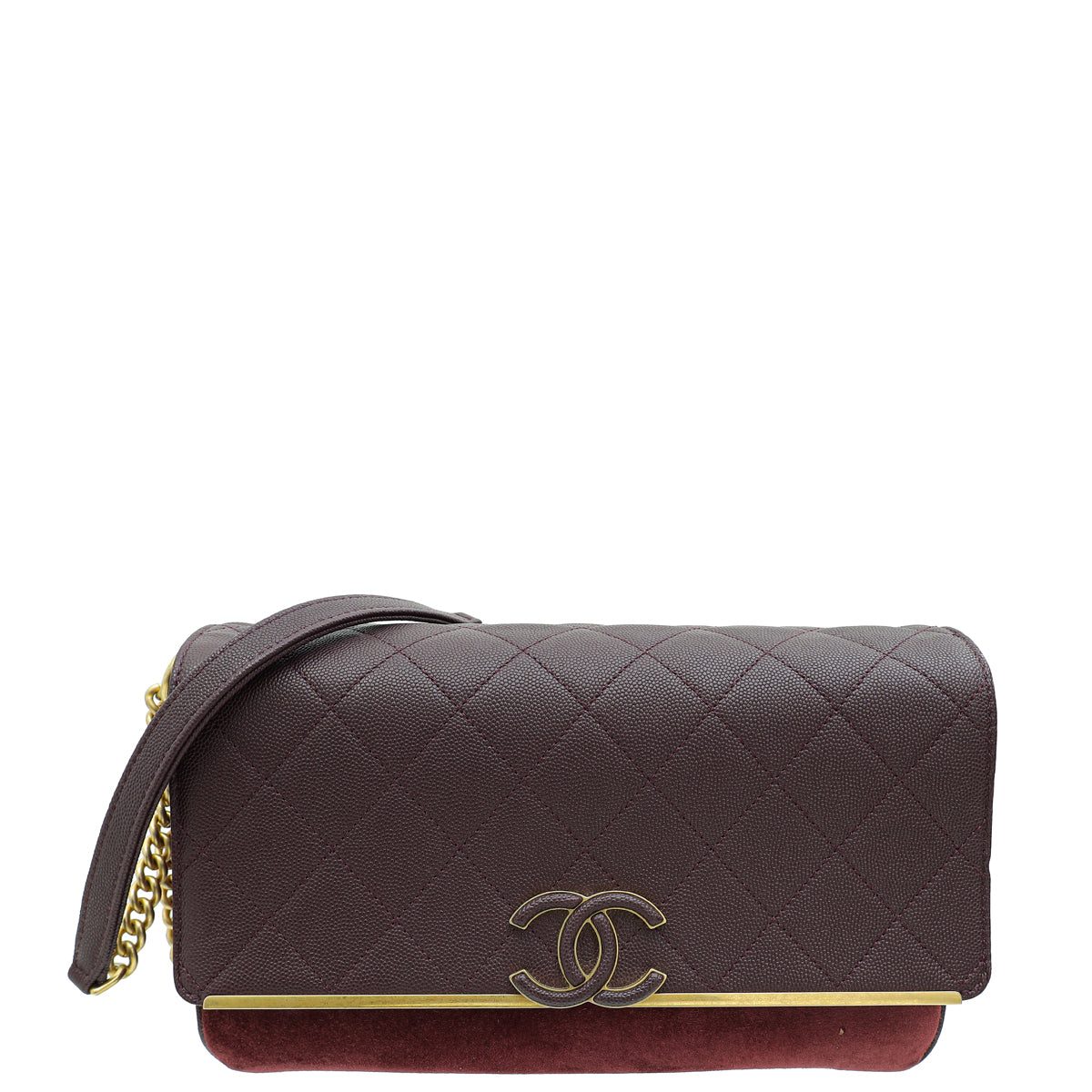 Chanel Burgundy CC Stitched Lady Coco Flap Bag-Chanel-THE CLOSET