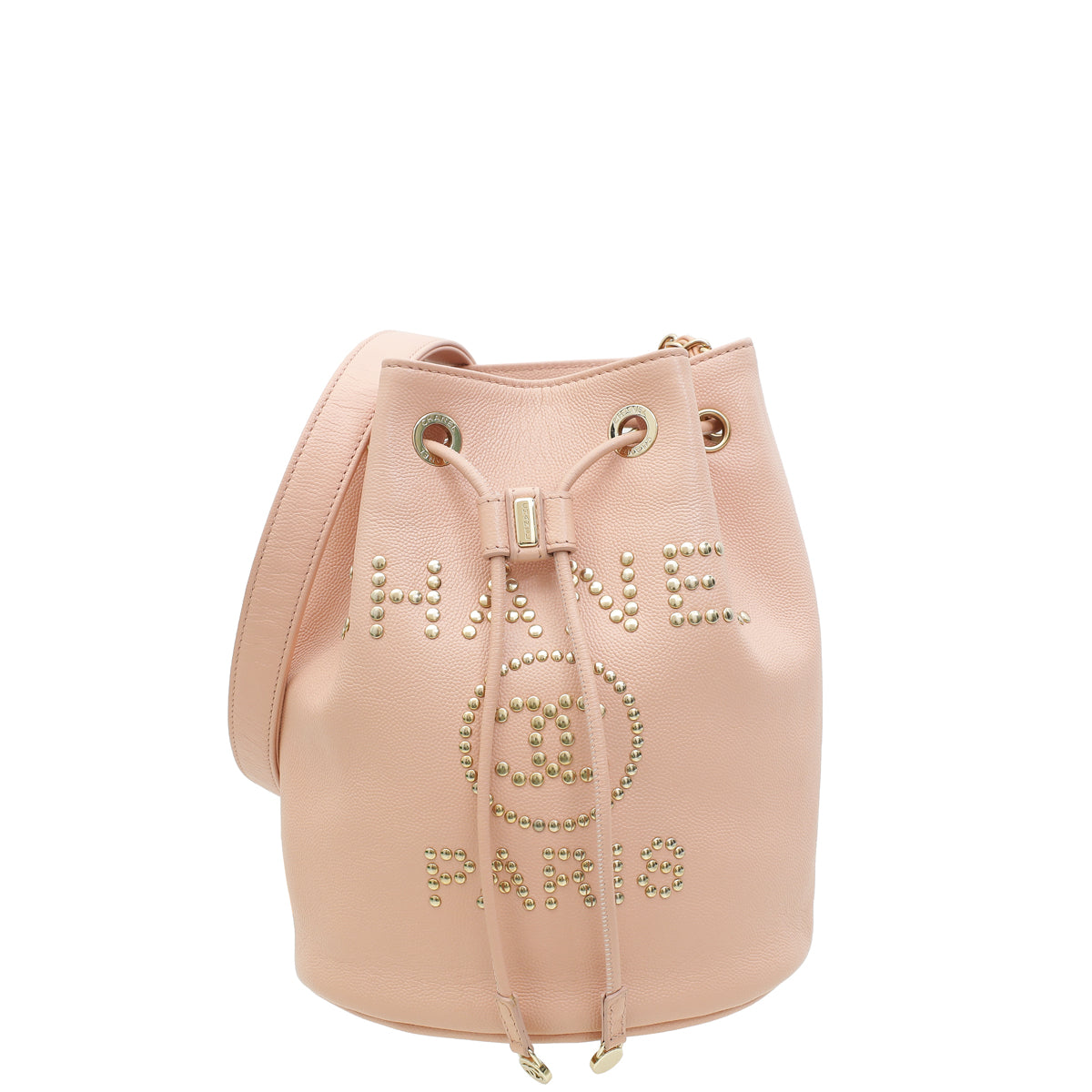 Chanel Pink CC Deauville Drawstring Bucket Bag