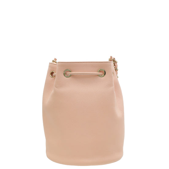 Chanel Pink CC Deauville Drawstring Bucket Bag