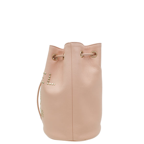 Chanel Pink CC Deauville Drawstring Bucket Bag