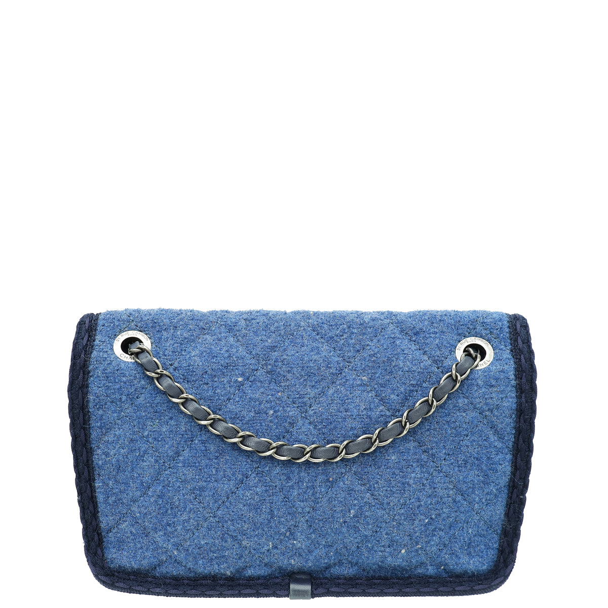 Chanel Navy Blue CC Wool Paris-Salzburg Edelweiss Flap Bag-Chanel-THE CLOSET