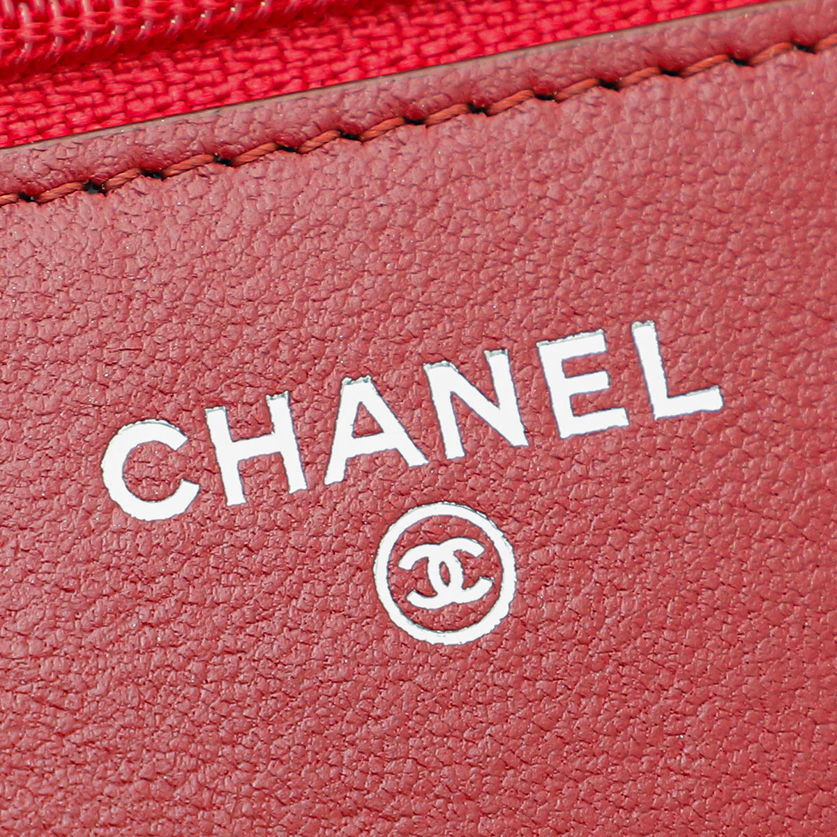 Chanel Red Classic Wallet on Chain