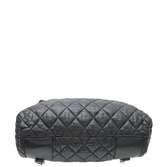 Chanel Black CC Coco Cocoon Quilted Backpack Bag