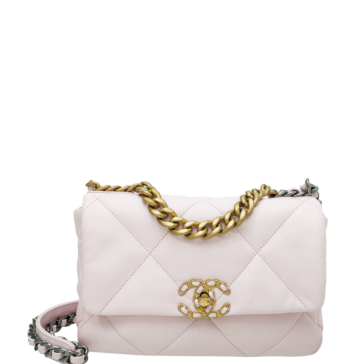 Chanel Small 19 Lammeskind Light Pink  Laulay Luxury
