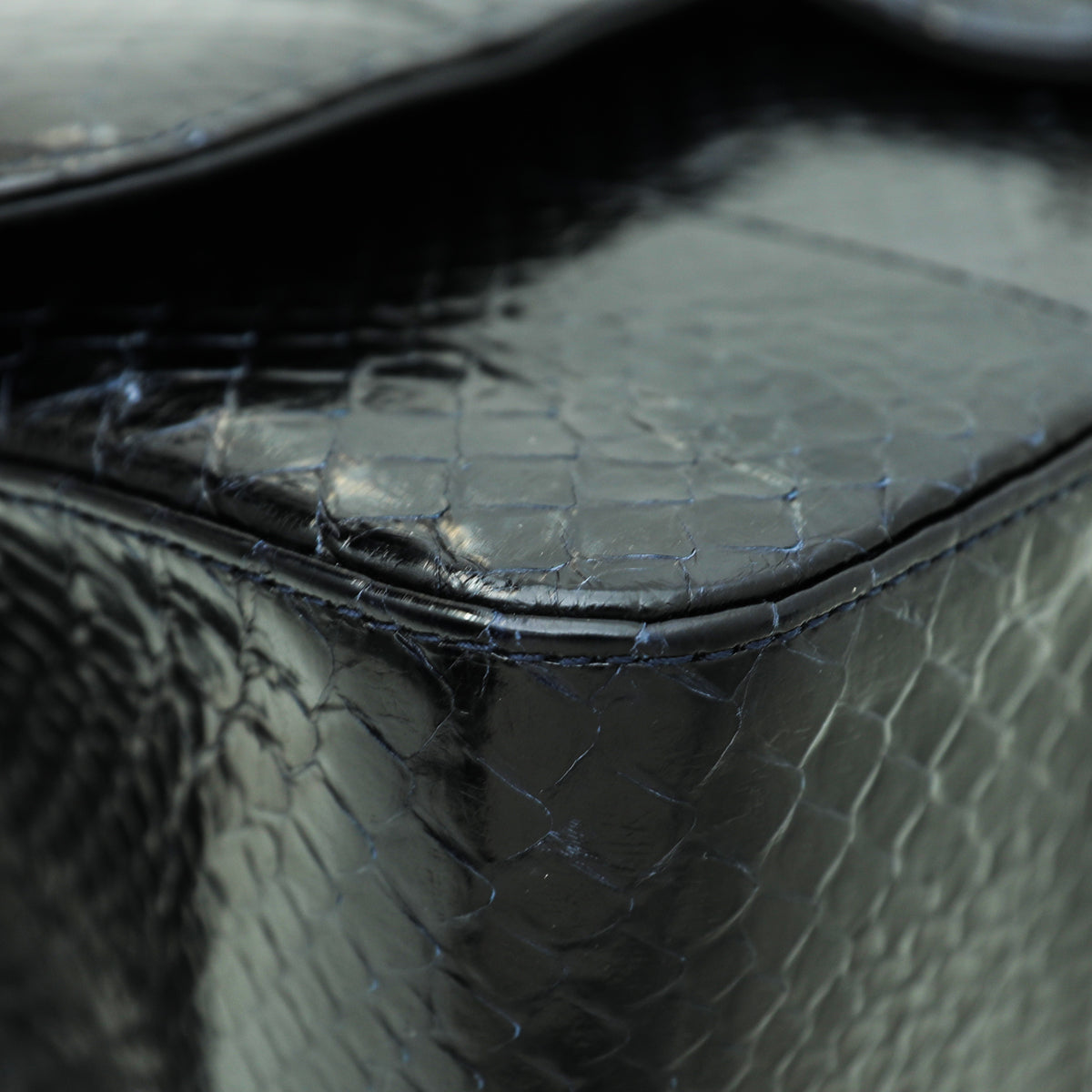 Chanel Midnight Blue Python Classic Double Flap Bag – THE CLOSET