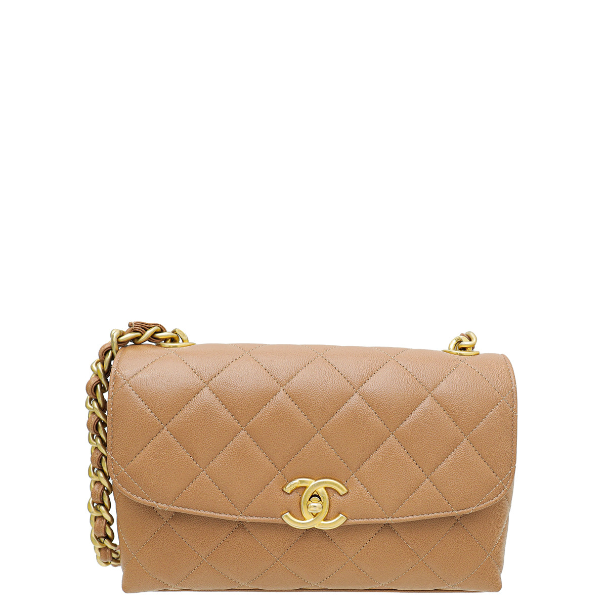 Chanel Caramel CC Curved Flap Bag-Chanel-THE CLOSET