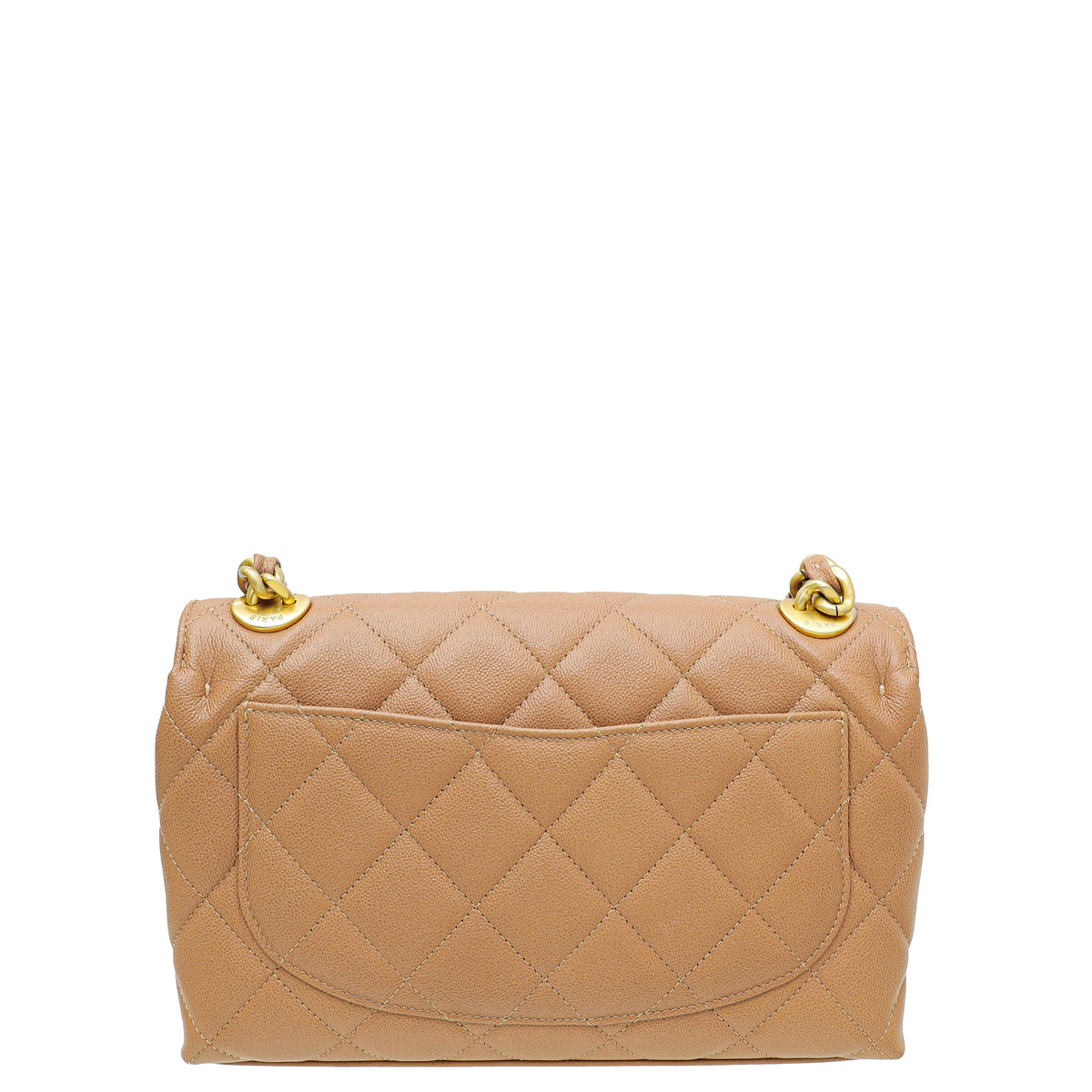 Chanel Caramel CC Curved Flap Bag