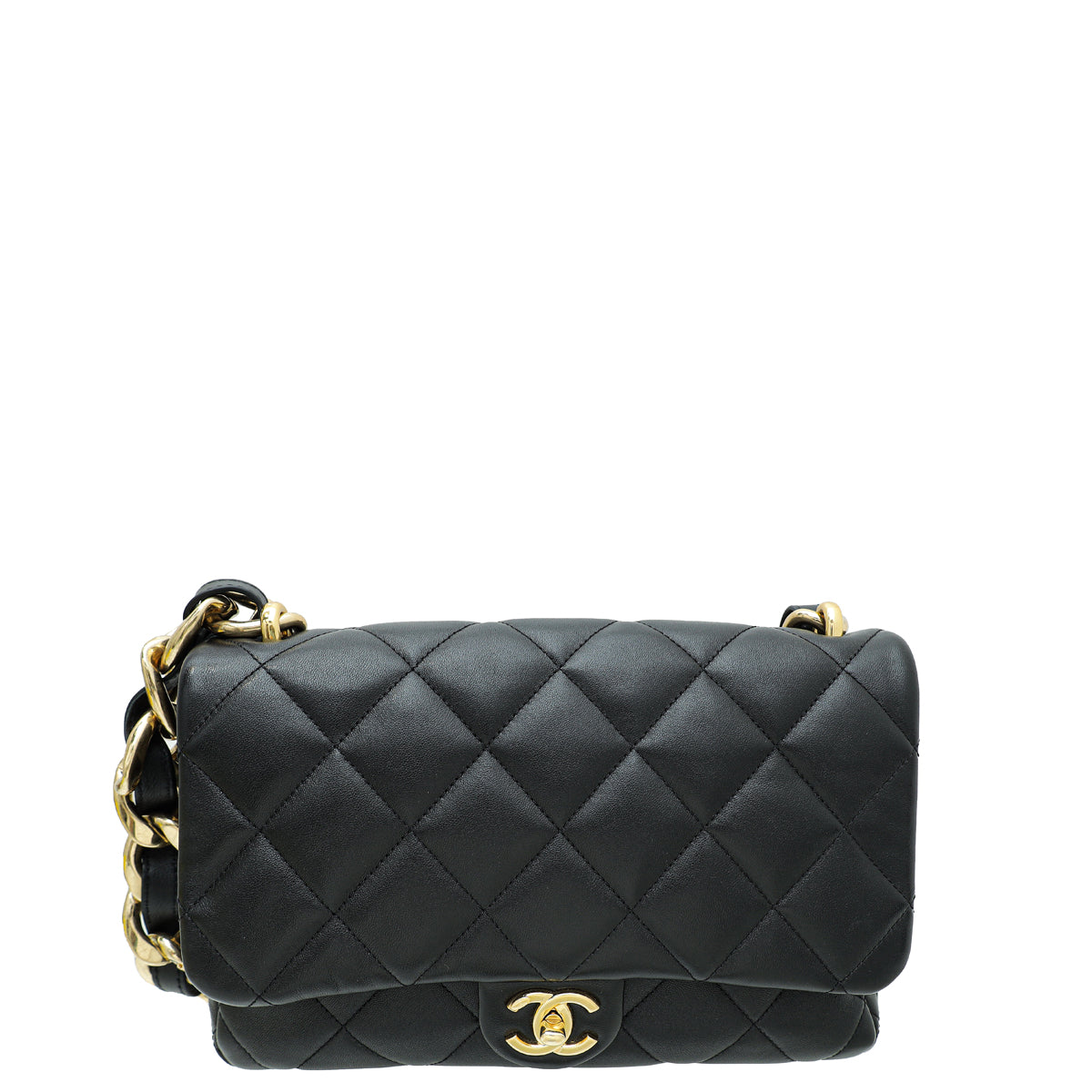 Chanel Funky Town Flap Bag Quilted Lambskin Large Neutral