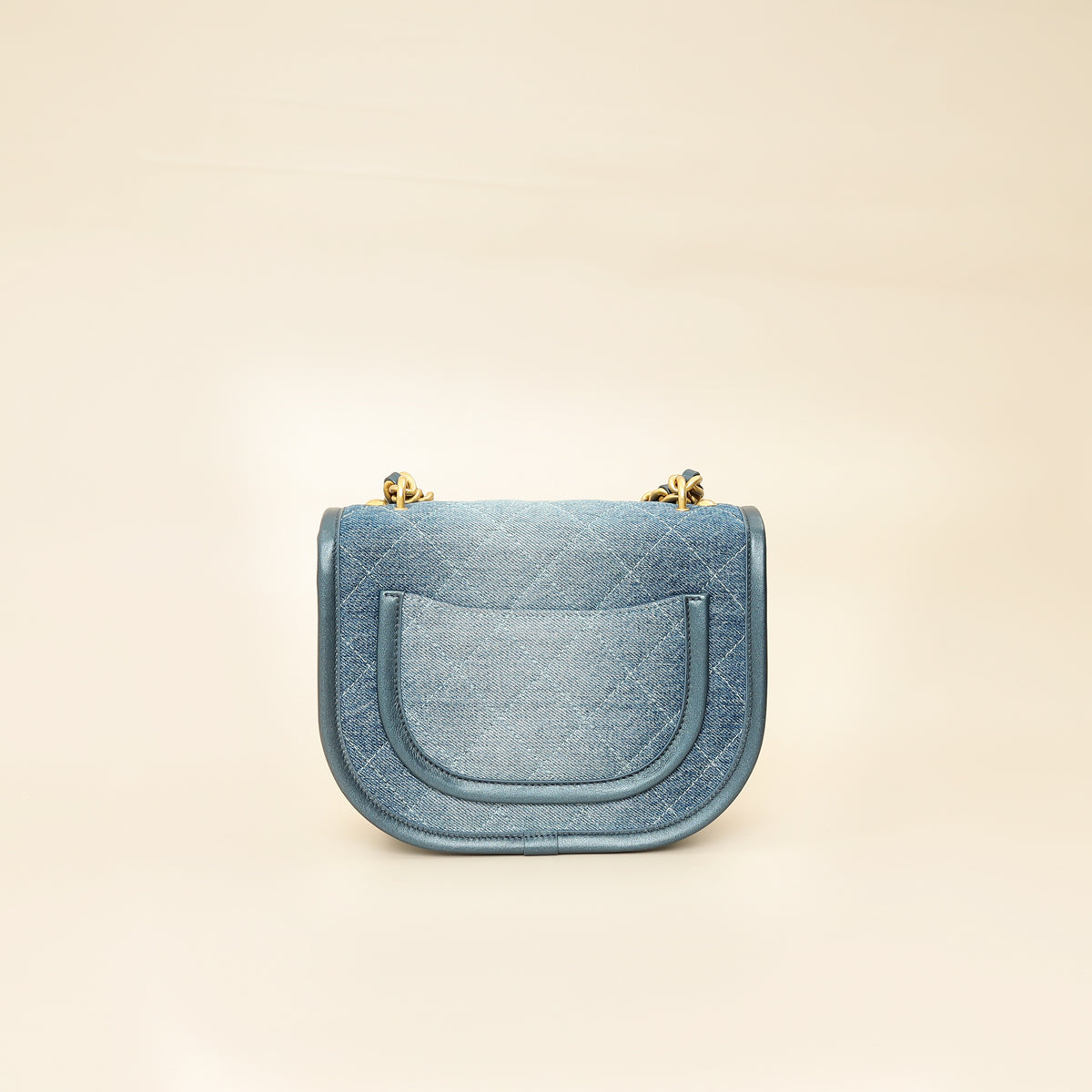 Chanel Blue CC Denim Messenger Bag-Chanel-THE CLOSET