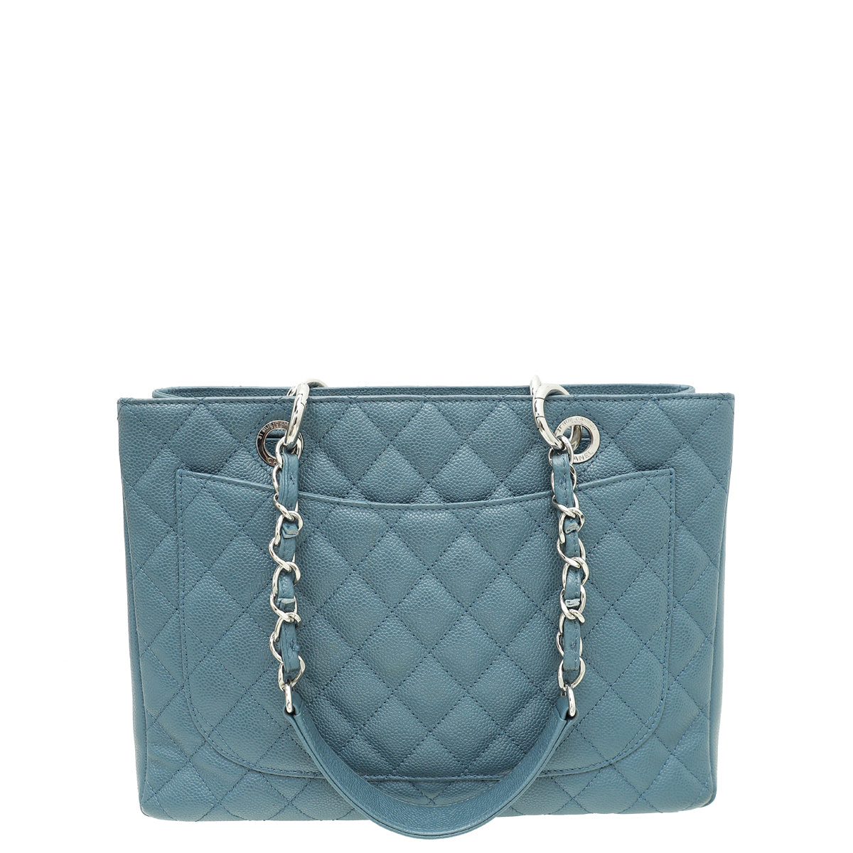 Chanel Bluish Grey Grand Shopping Tote (GST) Bag-Chanel-THE CLOSET