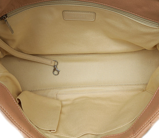 Chanel Rose Beige Glazed Flap Bag