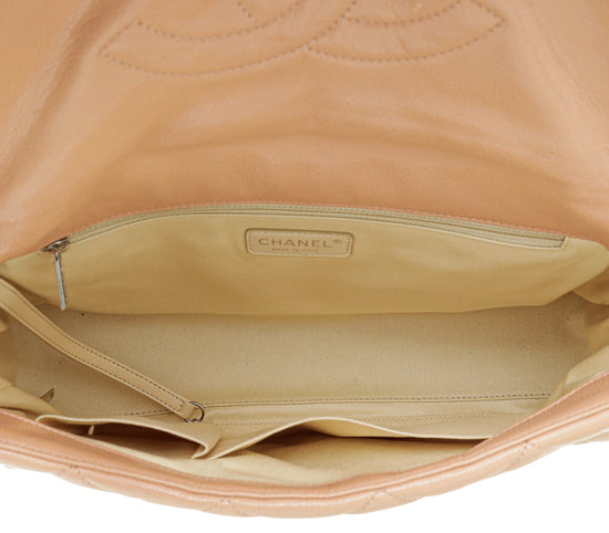 Chanel Rose Beige Glazed Flap Bag