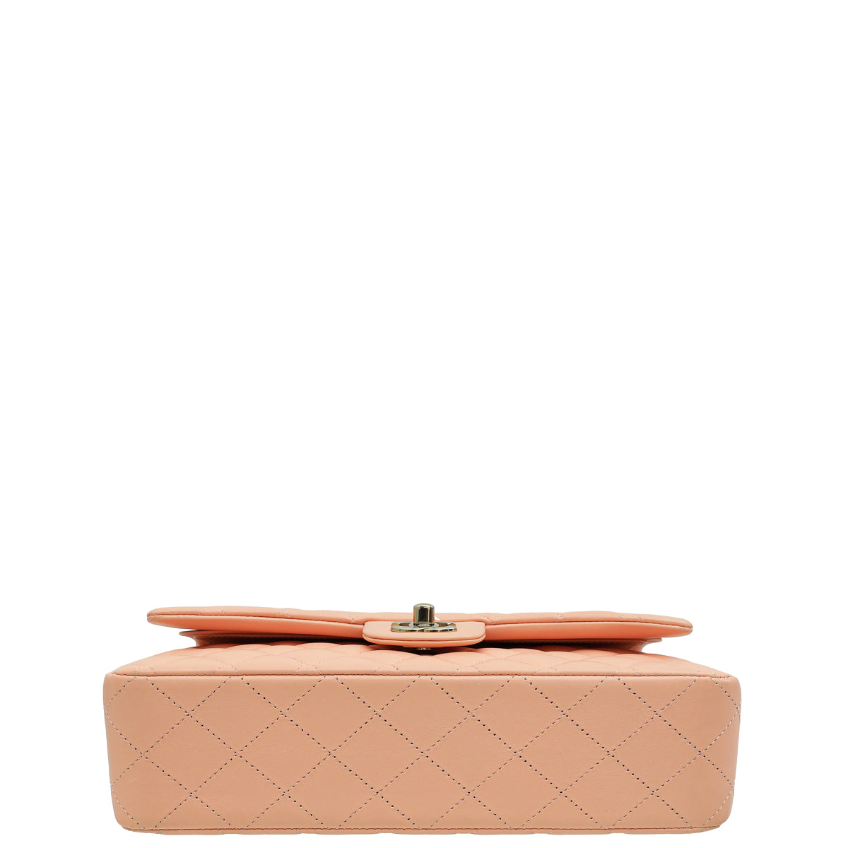 Chanel Salmon Pink CC Classic Double Flap Medium Bag