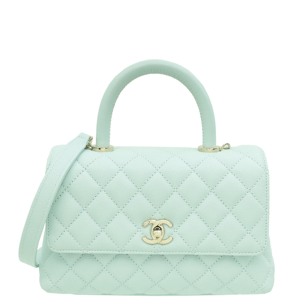 Chanel Light Blue Coco Handle Small Bag-Chanel-THE CLOSET